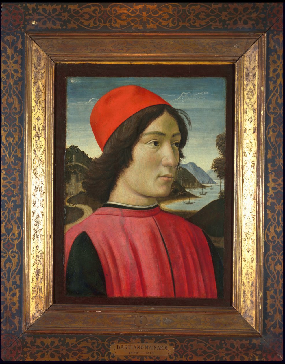 Portret van een man door Domenico Ghirlandaio