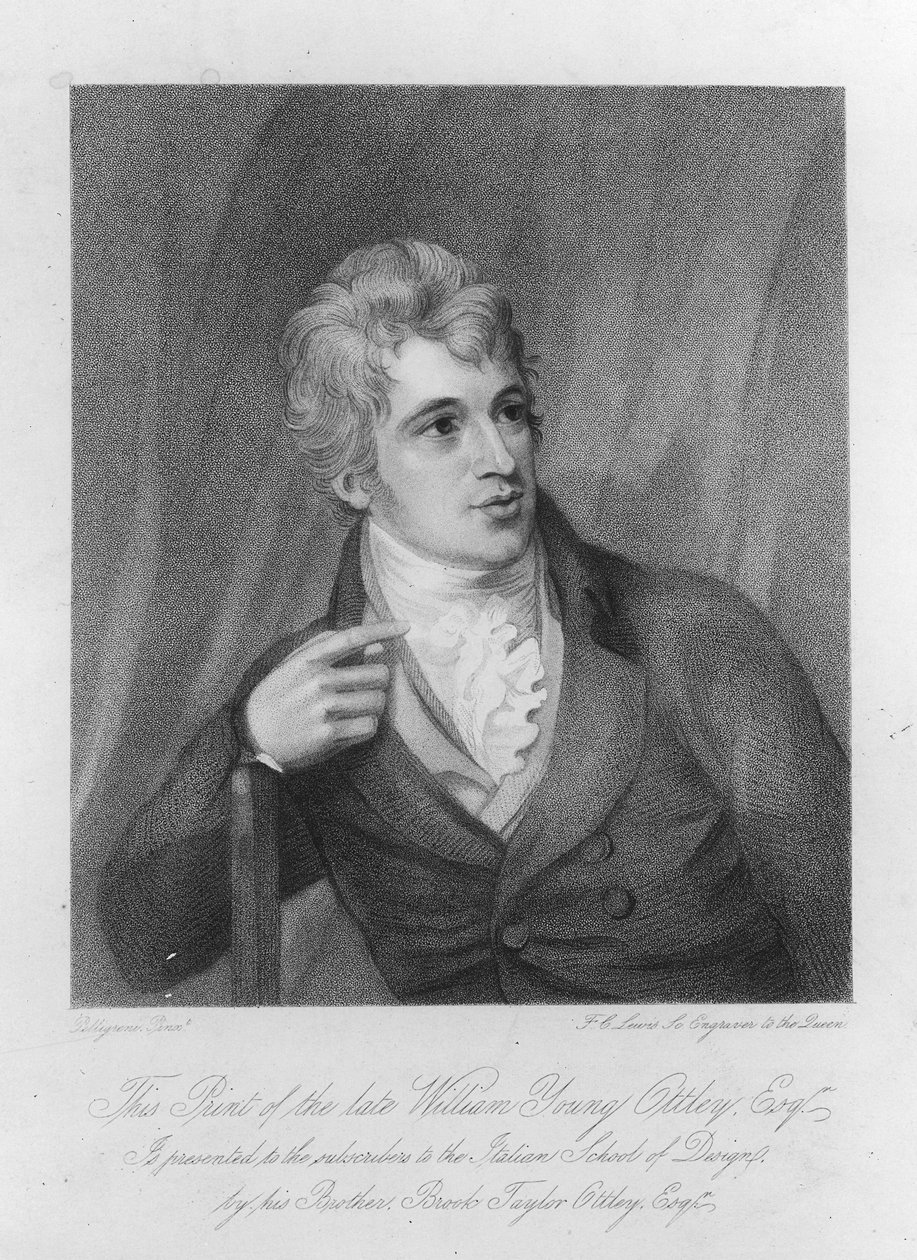 William Young Ottley, gegraveerd door Frederick Christian Lewis, c.1836 door Domenico Pellegrini