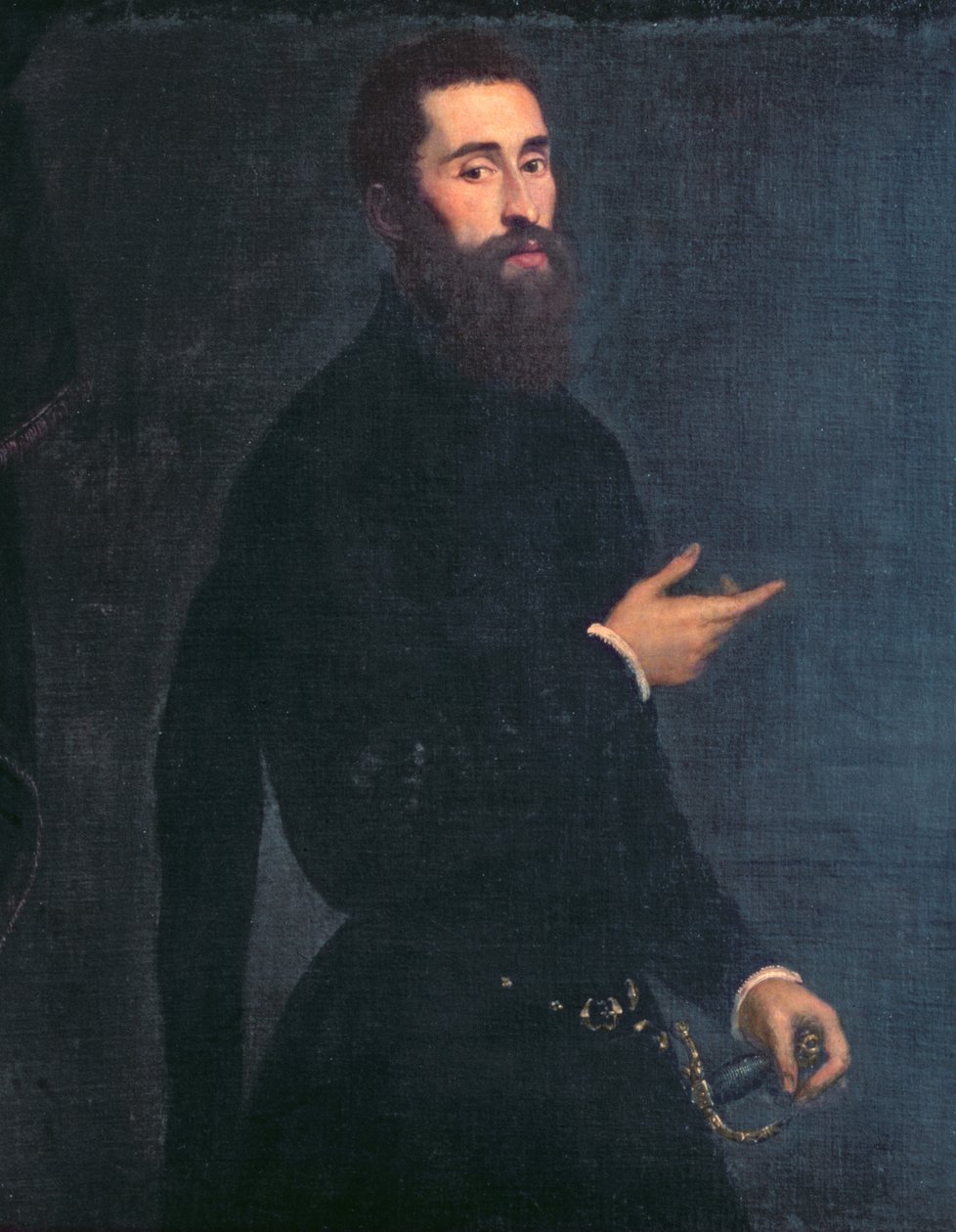 Portret van een man door Domenico Robusti Tintoretto