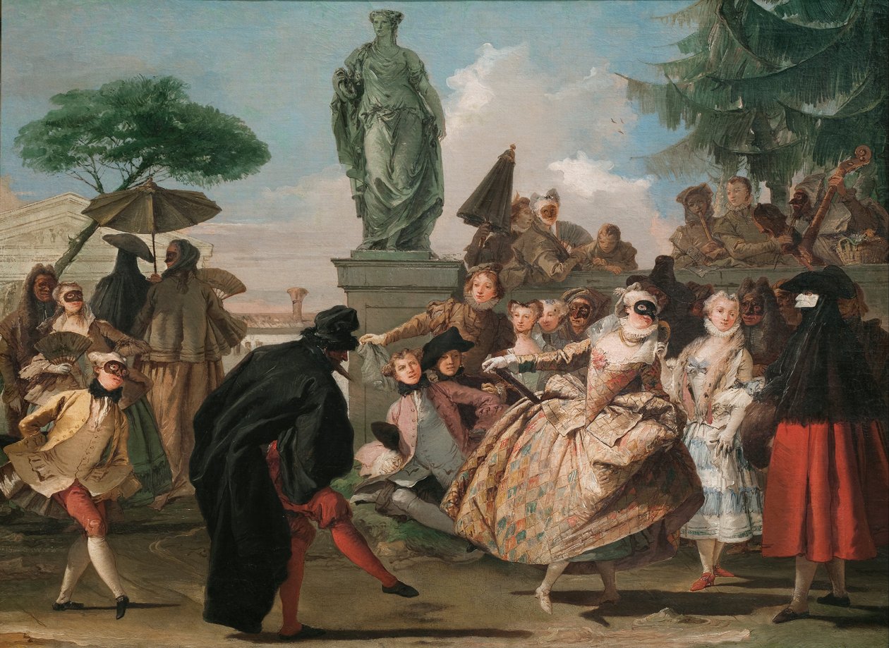 Het menuet door Domenico Tiepolo