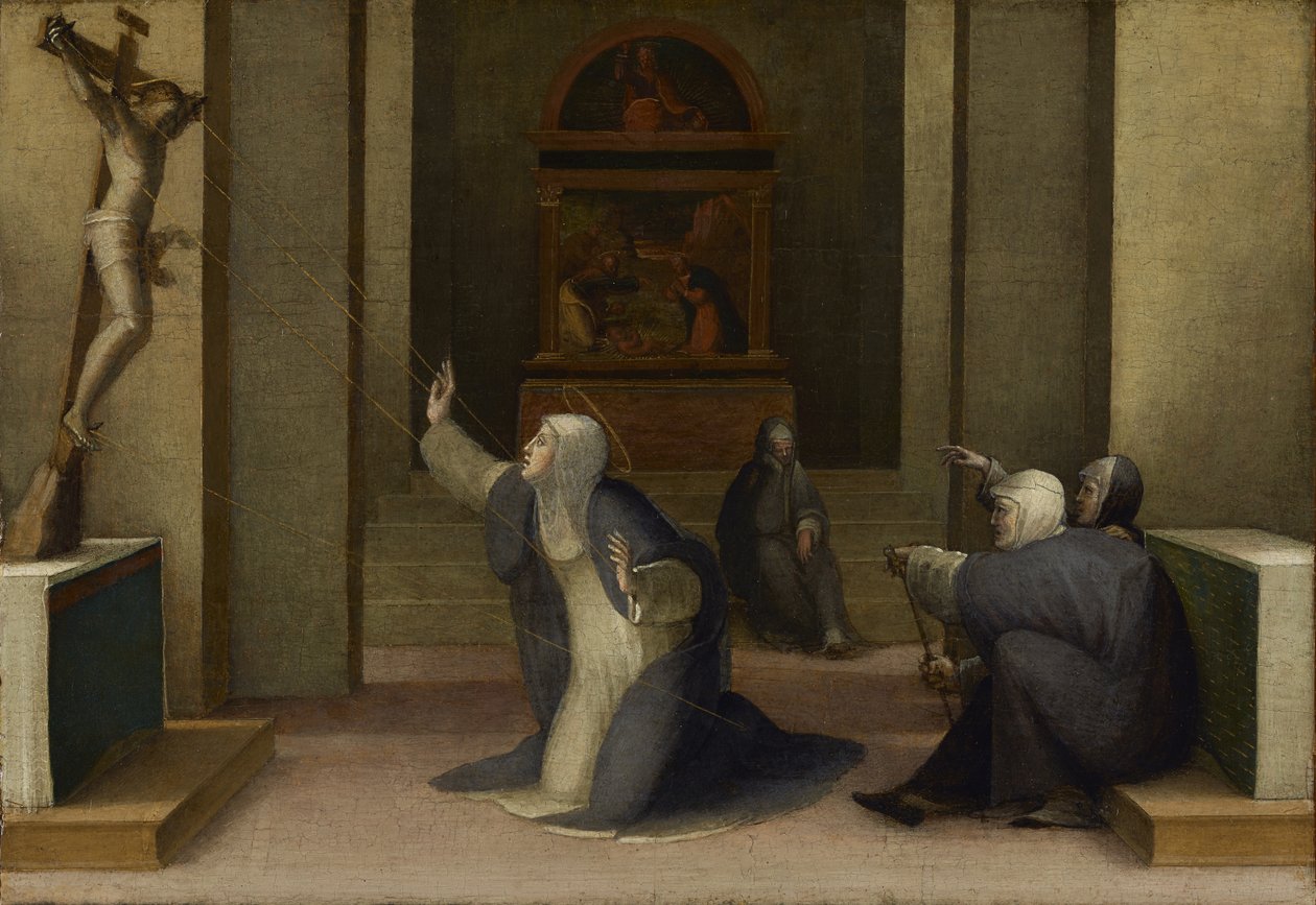 Sint-Catharina van Siena ontvangt de stigmata door Domenico di Pace Beccafumi  