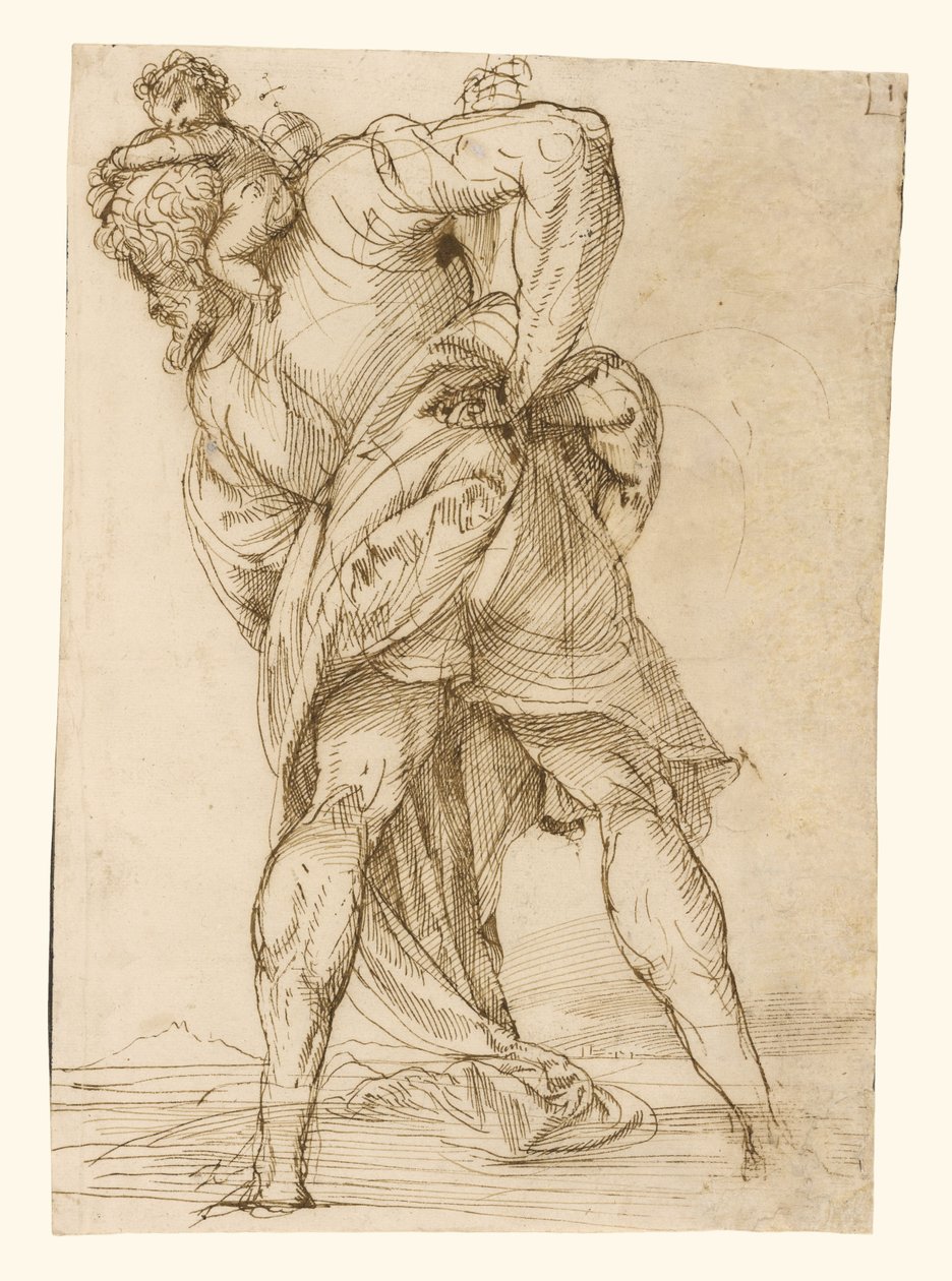 Sint Christoffel door Domenico Campagnola