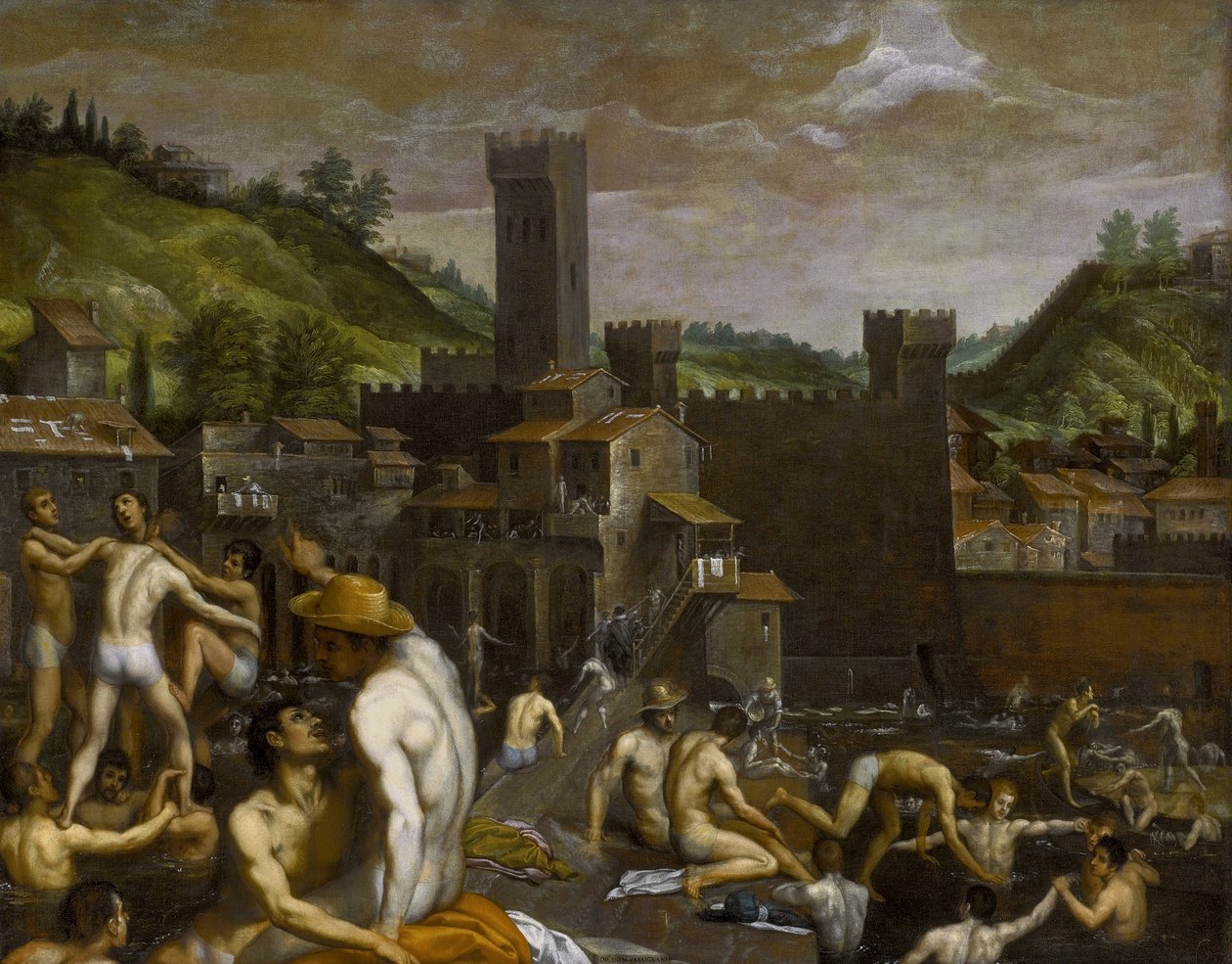 Badgasten in San Niccolo door Domenico Cresti