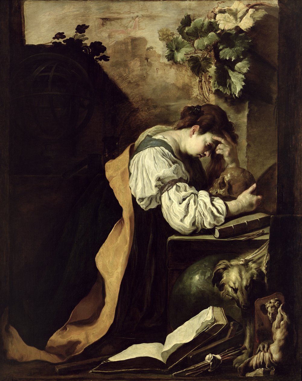 Meditatie door Domenico Fetti or Feti