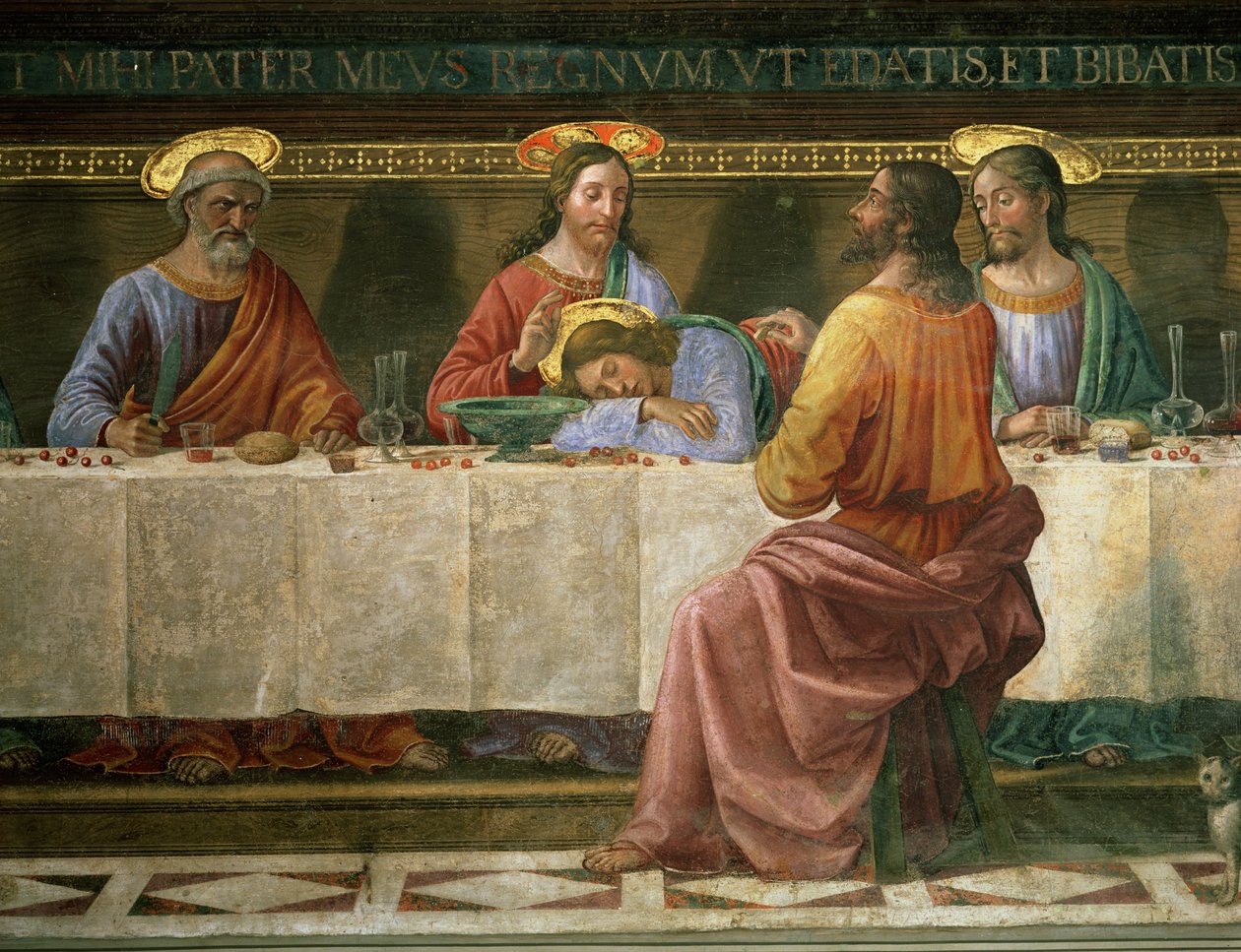 Detail (Laatste Avondmaal) door Domenico Ghirlandaio
