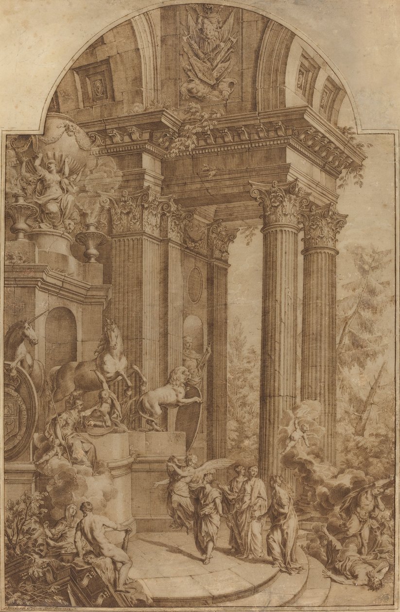 Monument voor koning George I door Domenico Maria Fratta