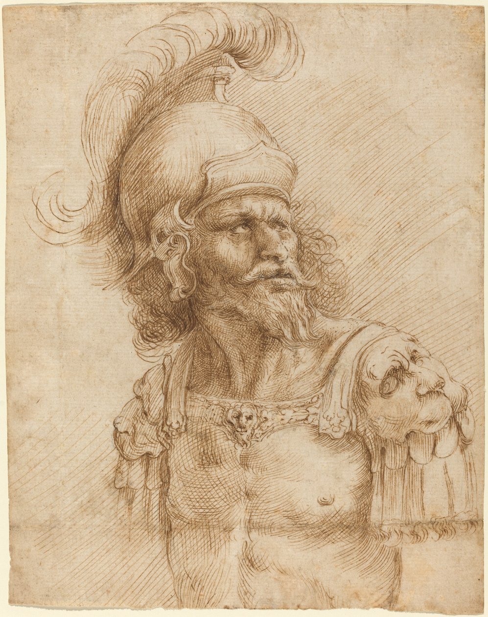 Een Soldaat met Helm door Domenico Peruzzini