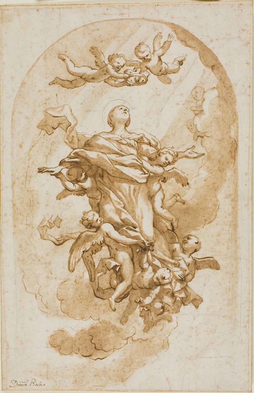 Maria Hemelvaart door Domenico Piola
