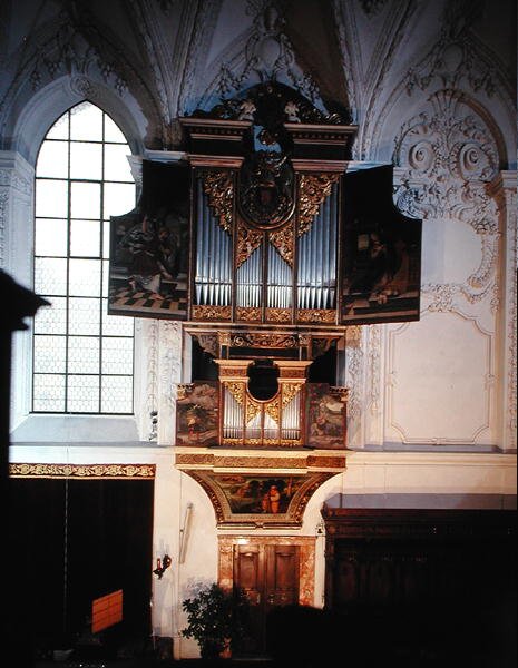 Uitzicht op het Renaissance-orgel door Domenico Pozzo