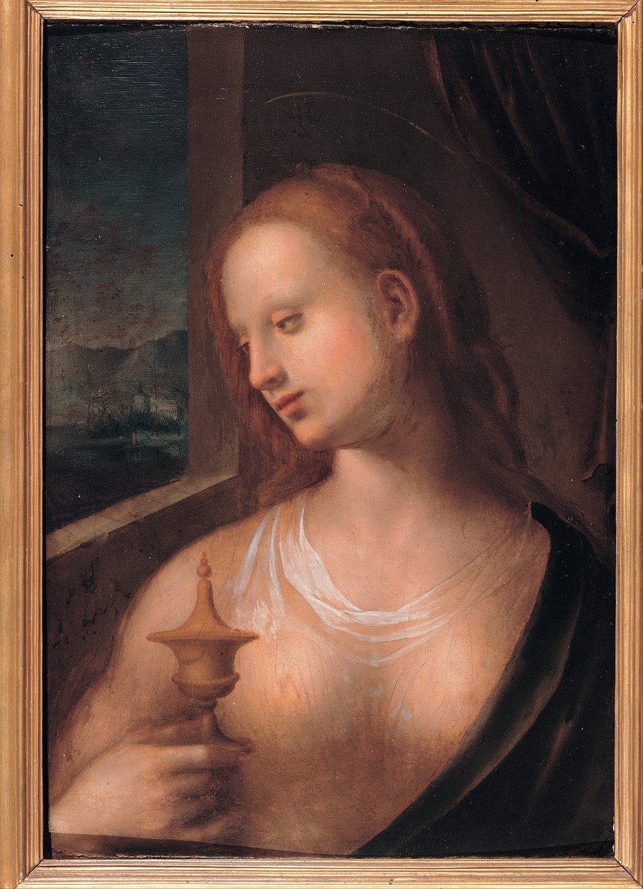 Magdalena met de pot zalf door Domenico Puligo