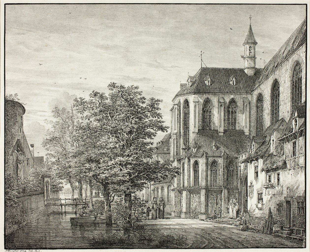 Parochiekerk in Boppard aan de Rijn door Domenico Quaglio