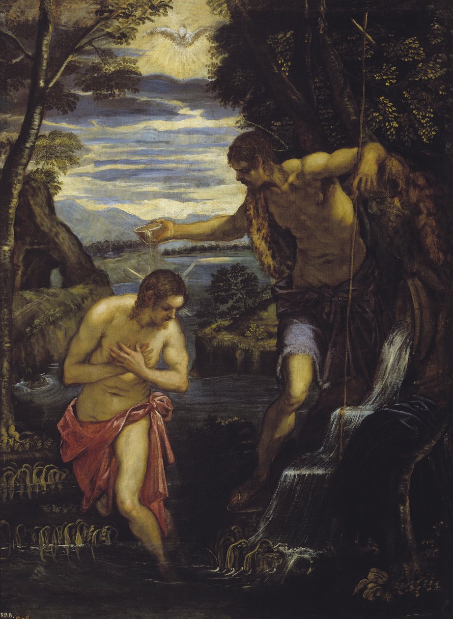 De Doop van Christus door Domenico Robusti Tintoretto