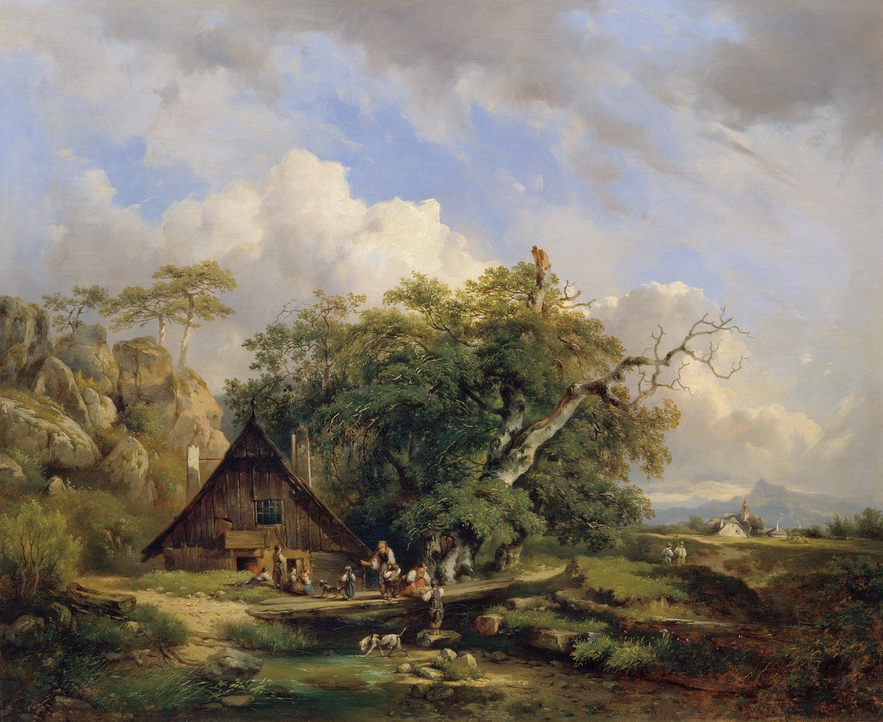 Landschap bij Gutenstein door Dominik Schufried