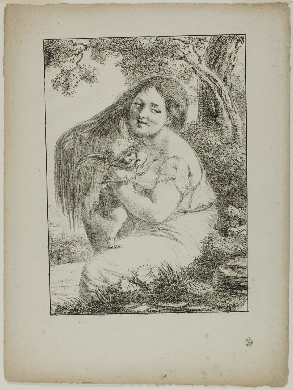 Cupido en een jonge vrouw door Dominique Vivant Denon