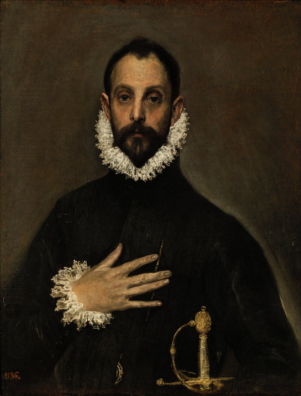 De Ridder met de Hand op de Borst door El Greco