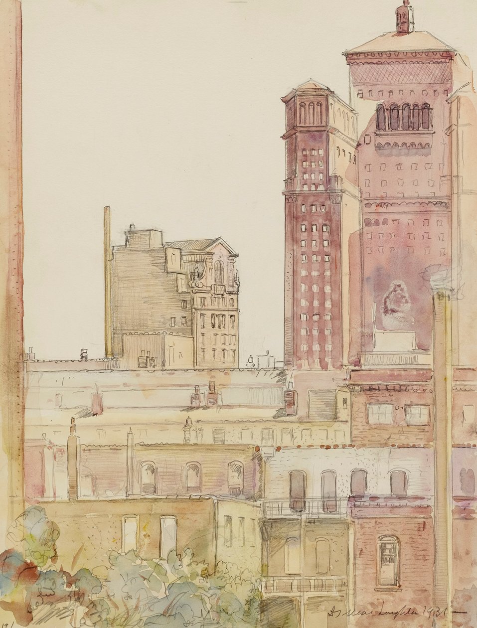 Chicago, Daken bij Allerton House door Donald Shaw MacLaughlan