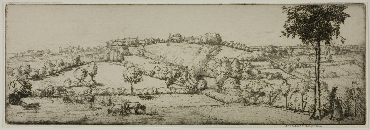 Landschap, Bretagne door Donald Shaw MacLaughlan