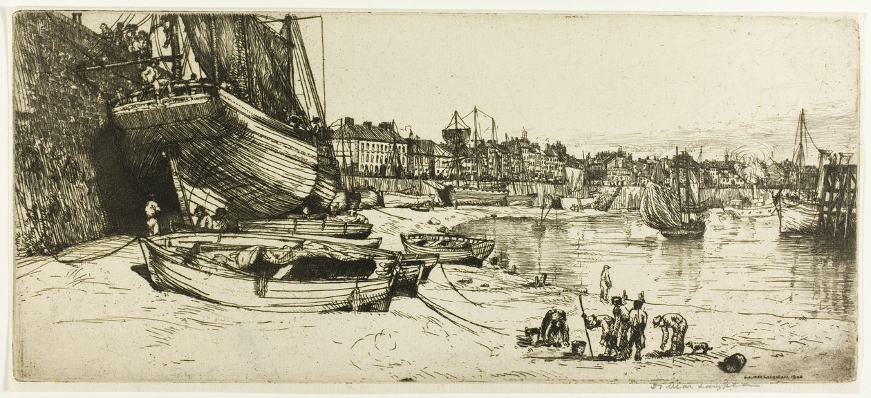 De haven van Boulogne-sur-Mer door Donald Shaw MacLaughlan