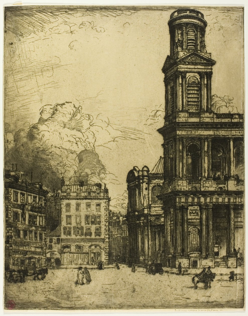 Saint Sulpice, Parijs: La Grande Tour door Donald Shaw MacLaughlan