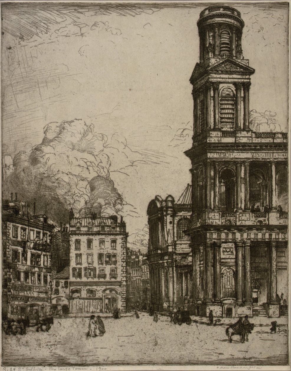St. Sulpice Parijs, La Grande Tour door Donald Shaw MacLaughlan