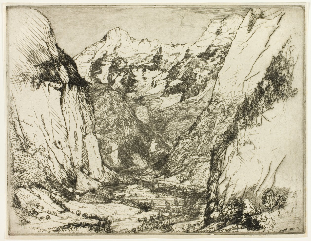 De Lauterbrunnen door Donald Shaw MacLaughlan