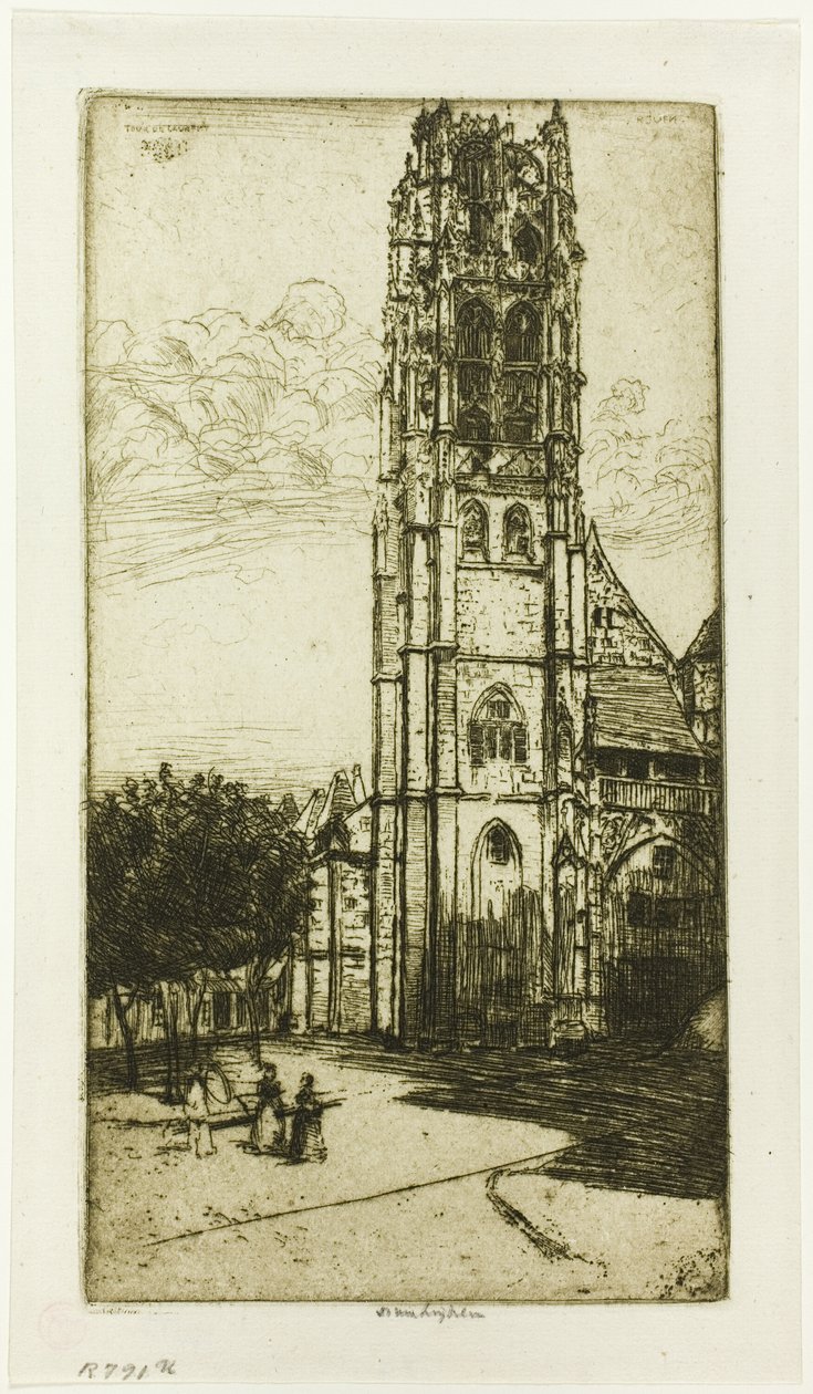 Tour St. Laurent, Rouen door Donald Shaw MacLaughlan