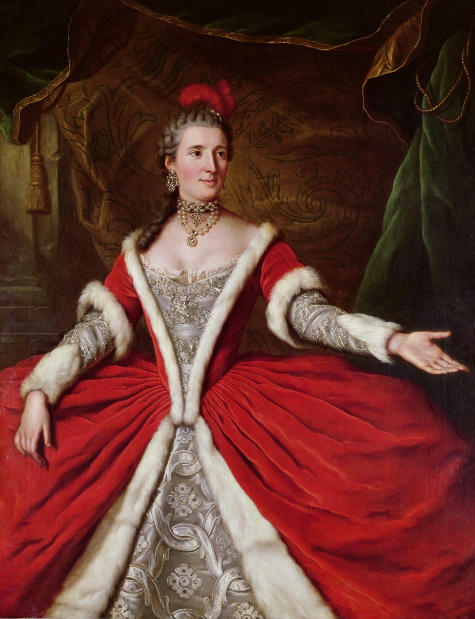 Mademoiselle Dumesnil (1713-1803) door Donat Nonotte