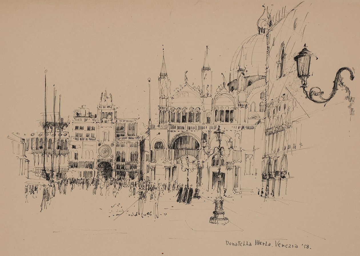 Venetië, San Marcoplein door Donatella Merlo