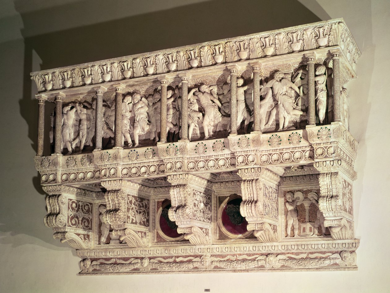 Cantoria, 1433-39 (marmer) door Donatello