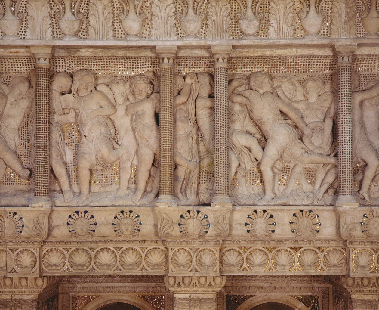 Detail van de Cantoria, ca. 1433-38 door Donatello