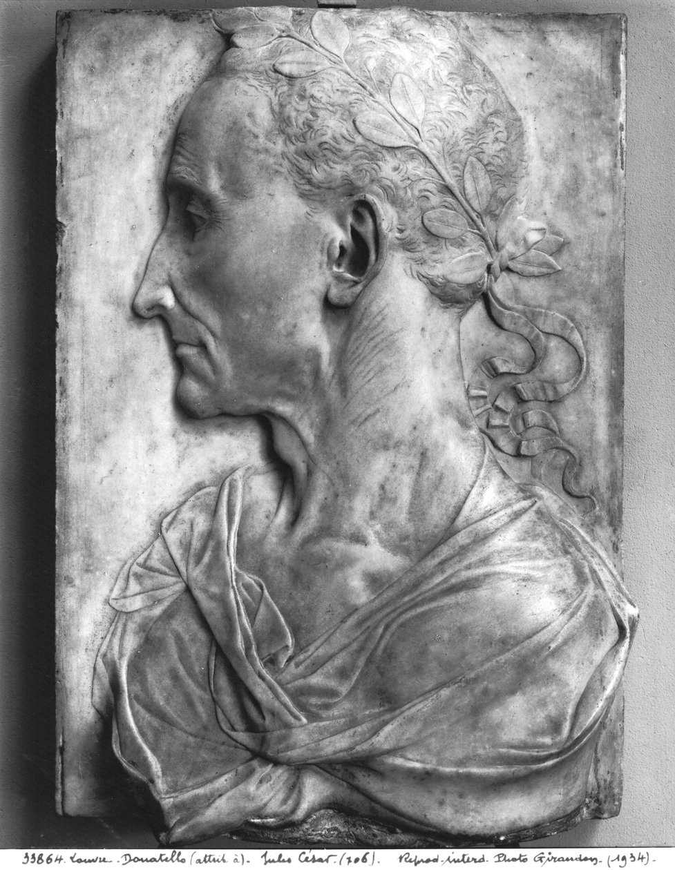 Portret van Julius Caesar (101-44 v.Chr.) door Donatello