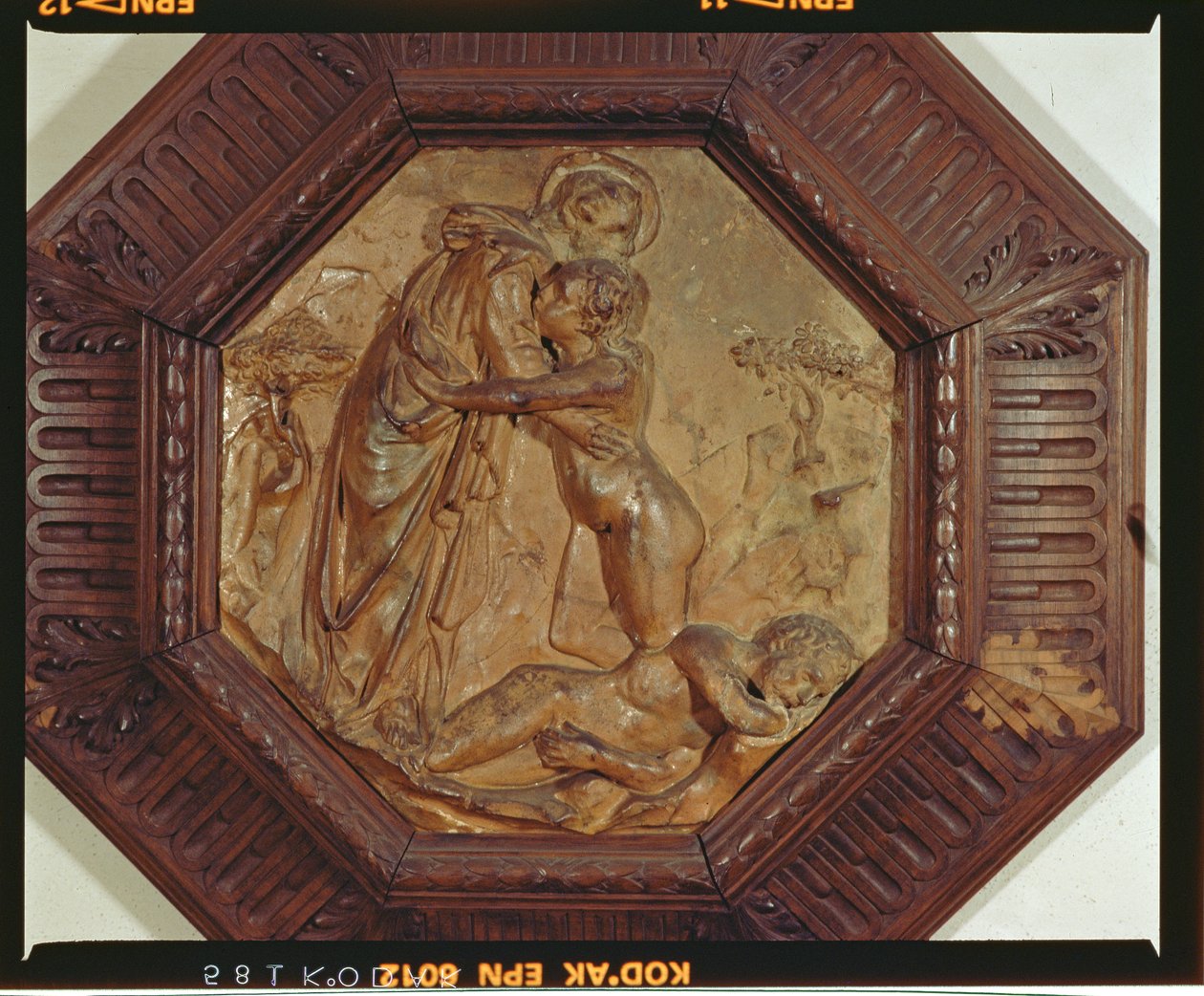De Schepping van Eva (geglazuurd terracotta) door Donatello