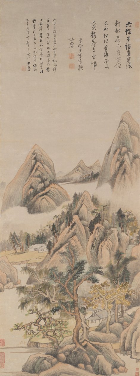 Herinnering aan de Jian-rivier door Dong Qichang