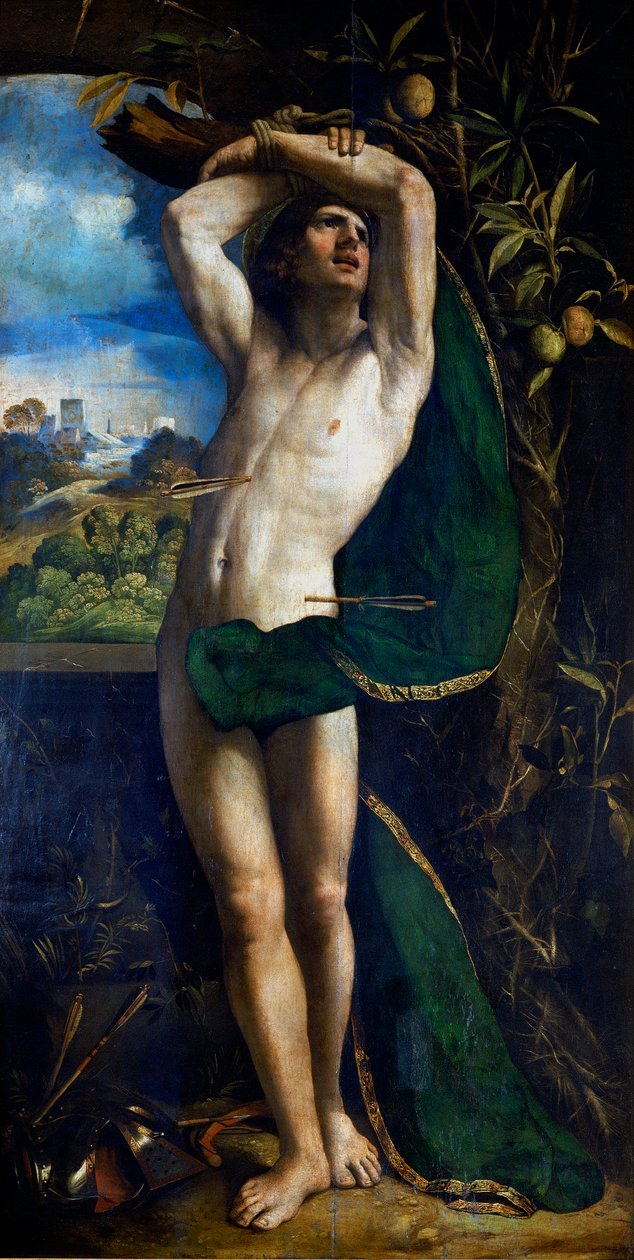 St. Sebastiaan door Dosso Dossi