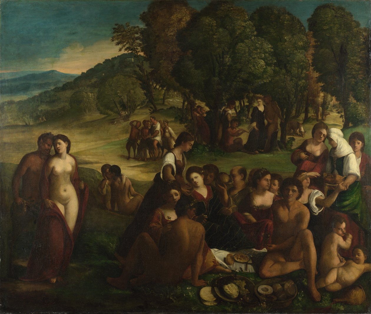 Een Bacchanaal, ca. 1520 door Dosso Dossi