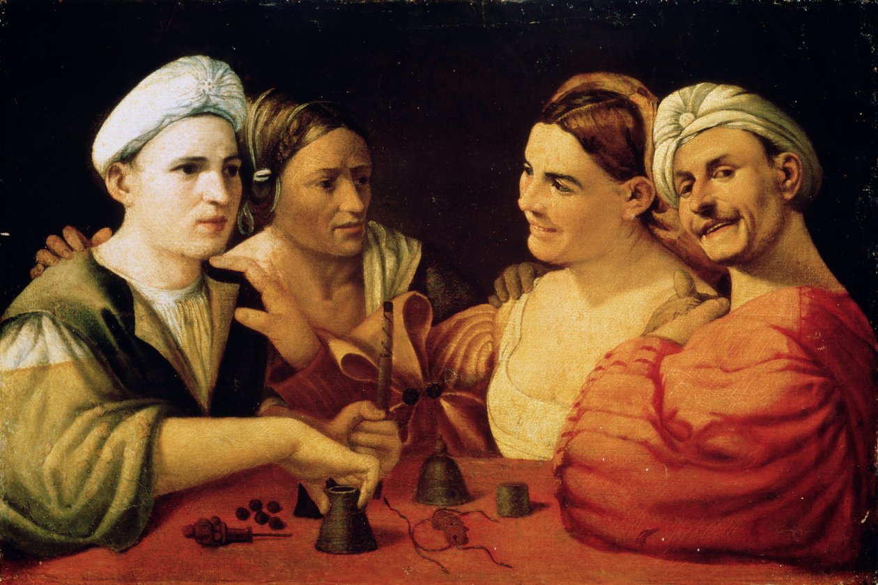 Goochelaars, 16e eeuw door Dosso Dossi