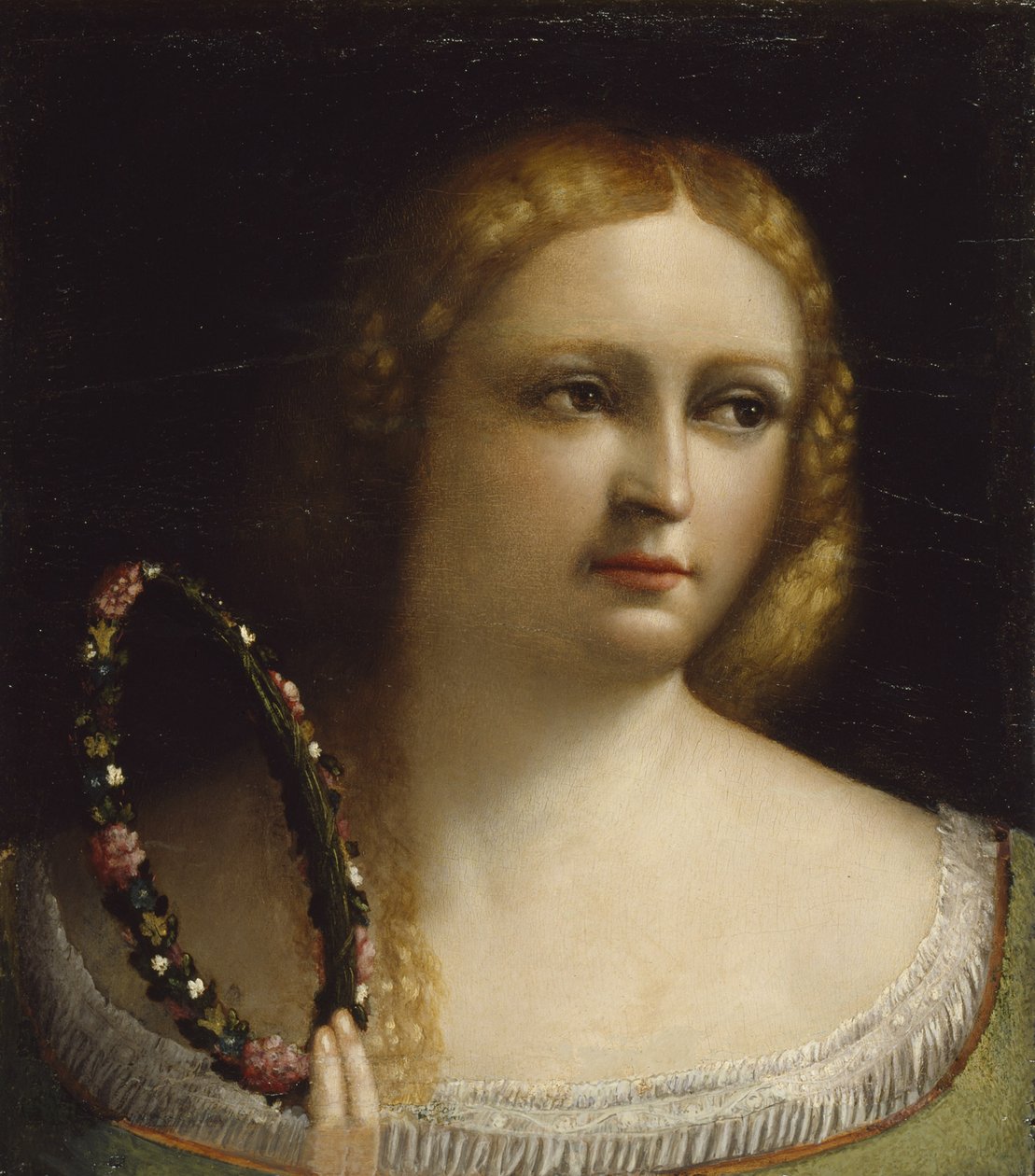 Vrouw met een Krans door Dosso Dossi