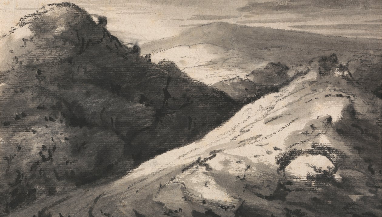 Compositie: Heuvelachtig Land door Dr. Thomas Monro