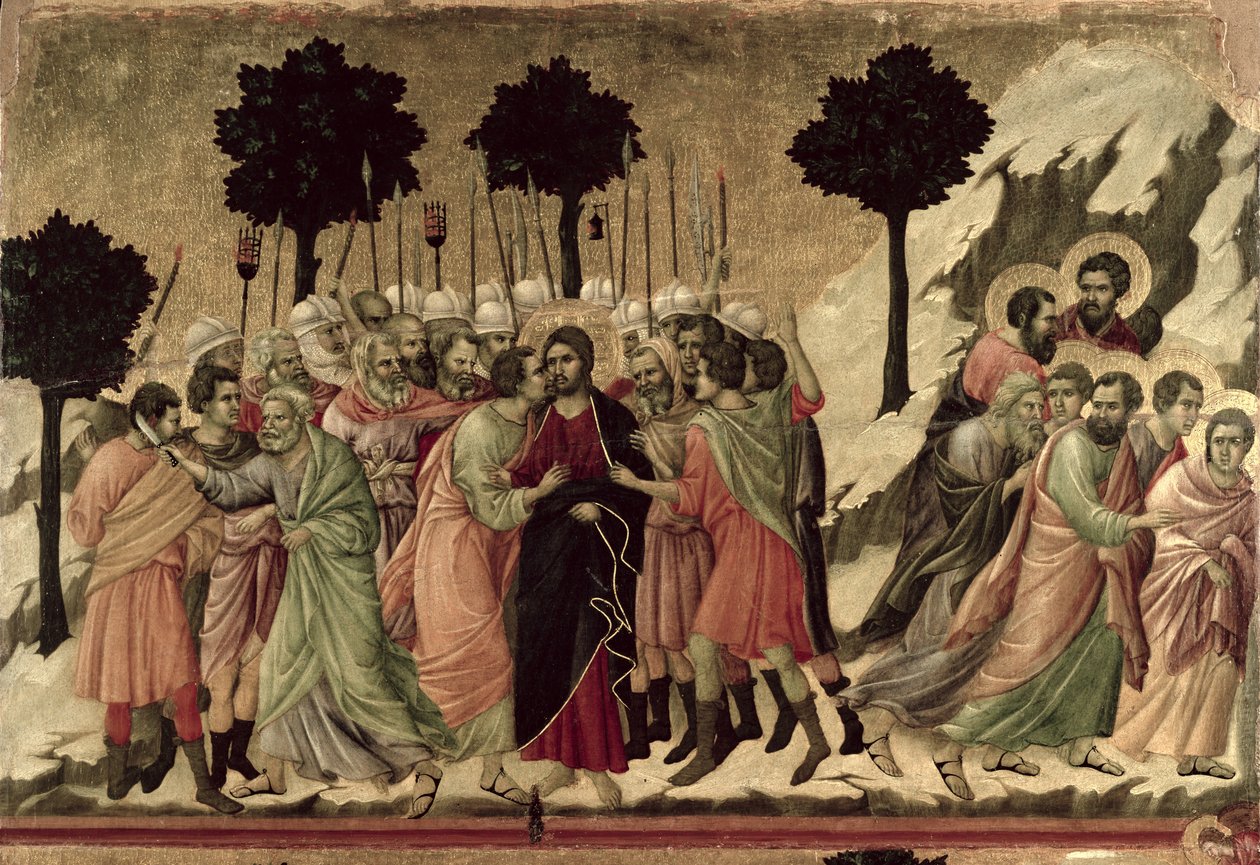 Maesta: Verraad van Christus, 1308-11 door Duccio di Buoninsegna