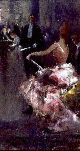 Caféscène door Dudley Hardy
