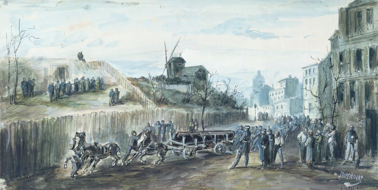 Incident tijdens de Parijse Commune van 1870 door Dupendant