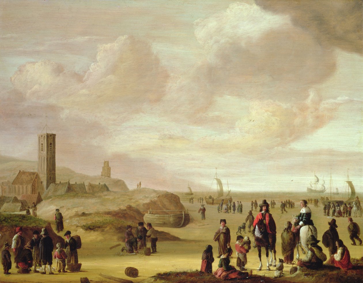 Nederlandse Kustscène door Dutch School