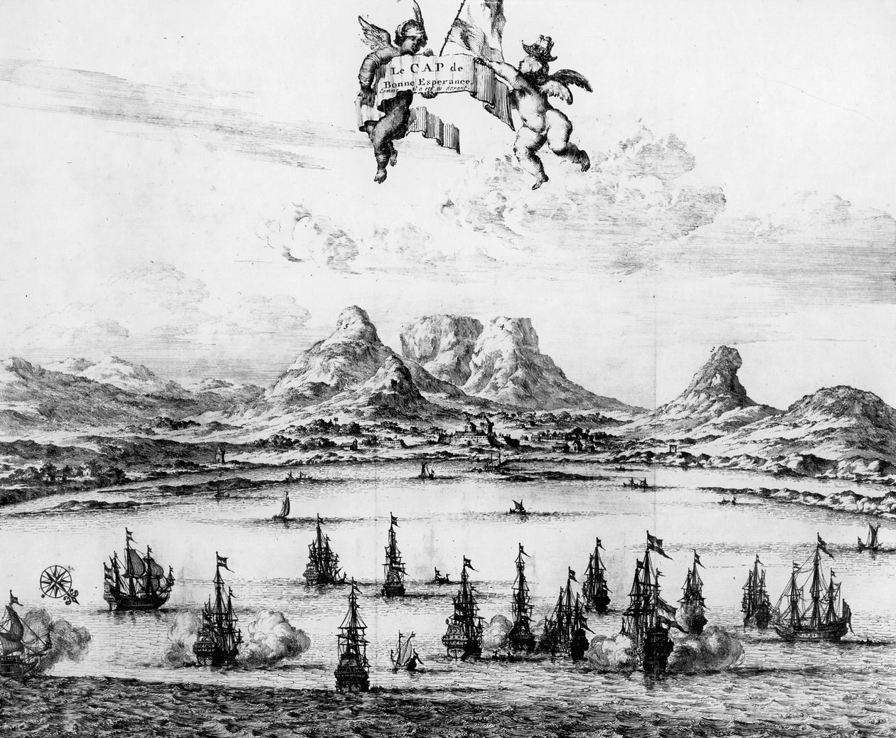Kaap de Goede Hoop, 1727 door Dutch School