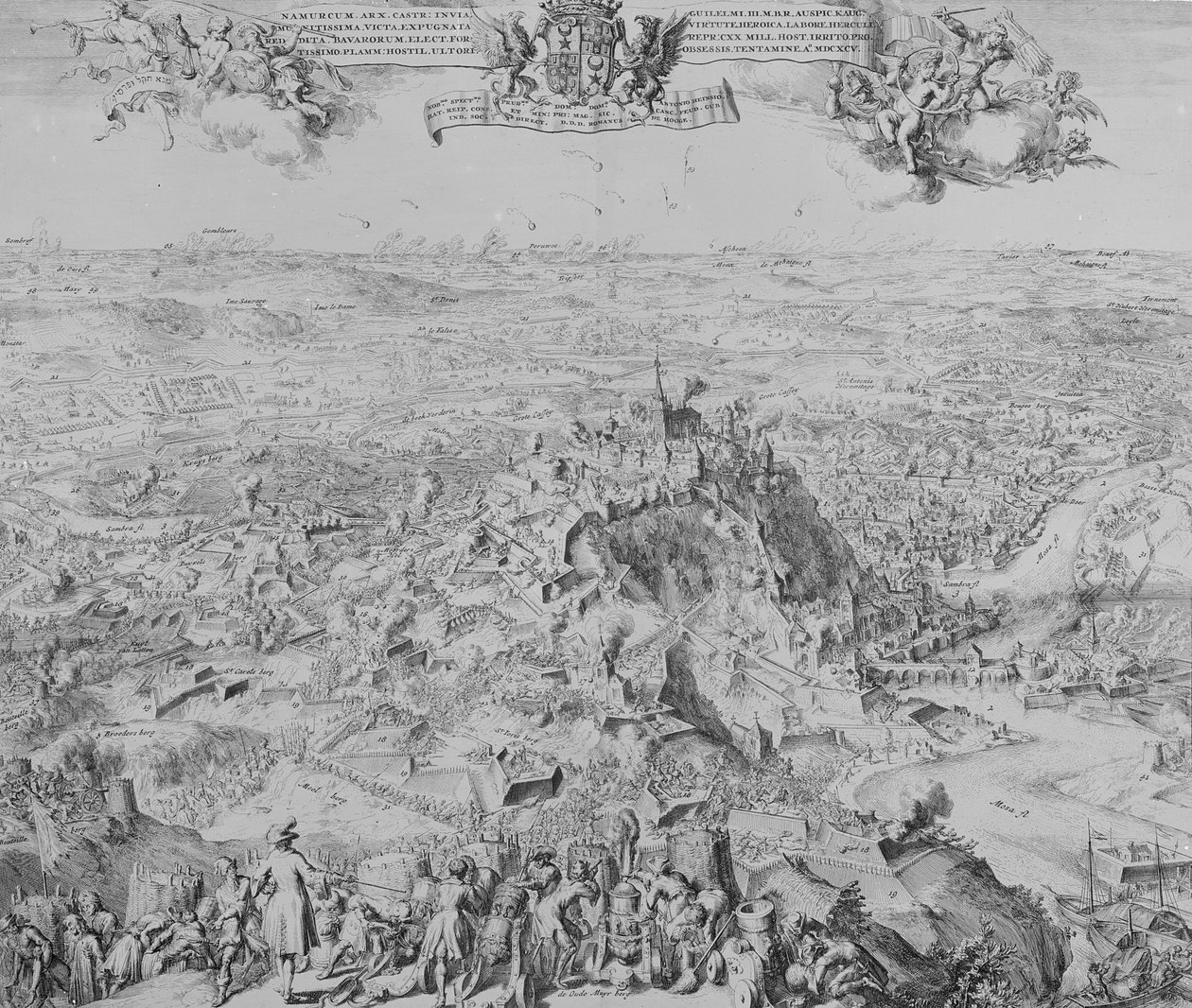 Het beleg van Namen, 1695 door Dutch School