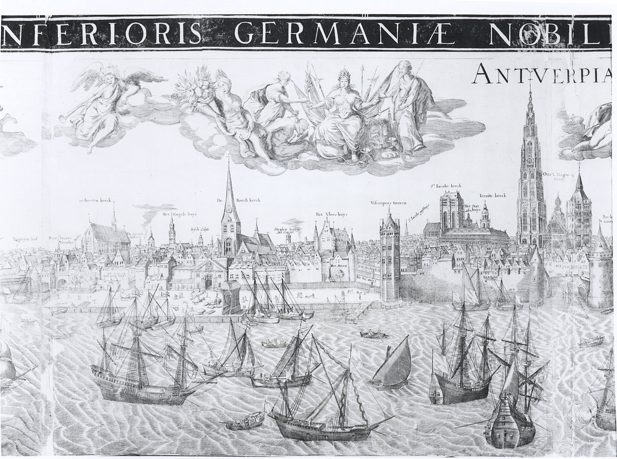Stadsplan van Antwerpen, 1549 door Dutch School
