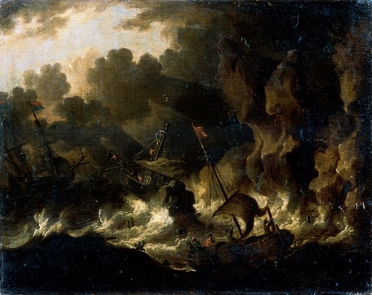 Stormachtige Zee, 17e eeuw door Dutch Master