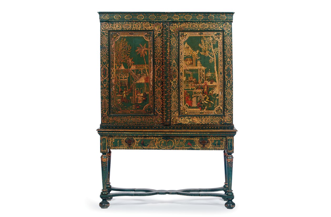 Verzamelaarskast op standaard, ca. 1700-30 door Dutch School