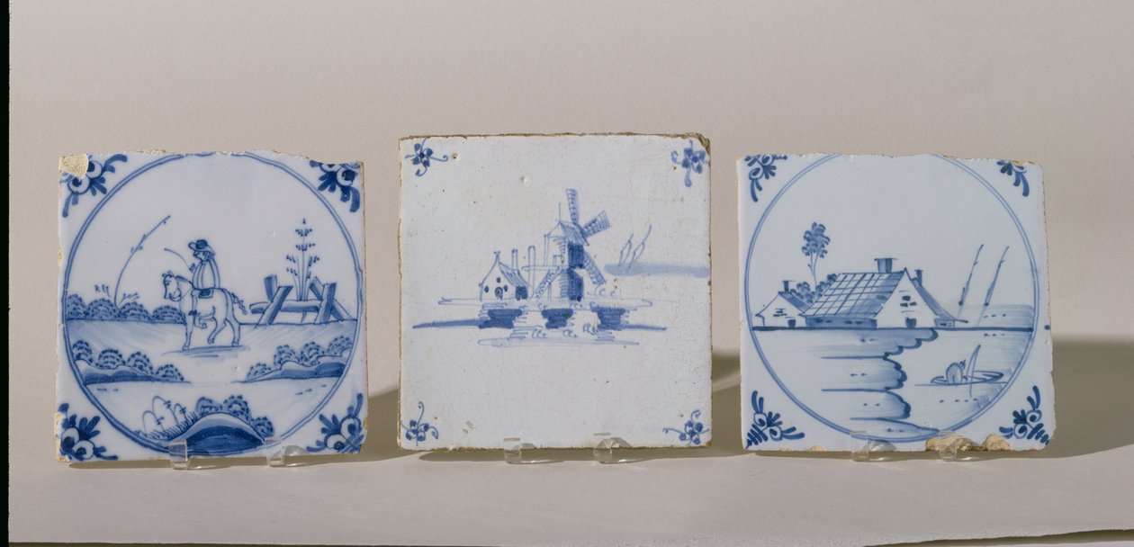 Delftse Tegels, c.1750-1800 door Dutch School