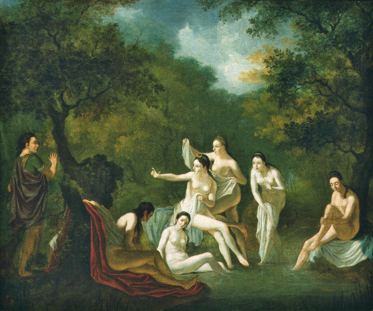 Diana en Actaeon door Dutch School