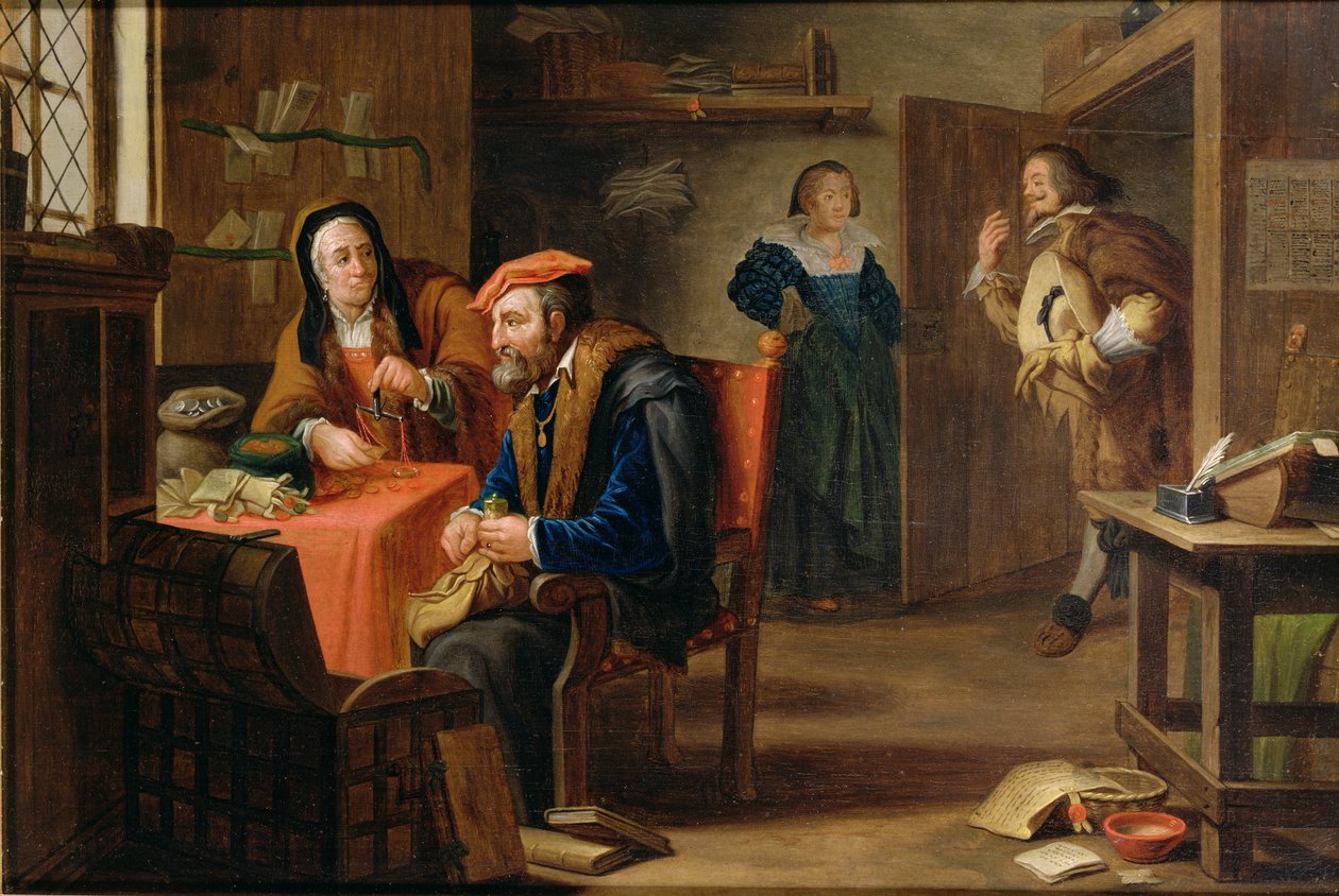 De geldschieter door Dutch School